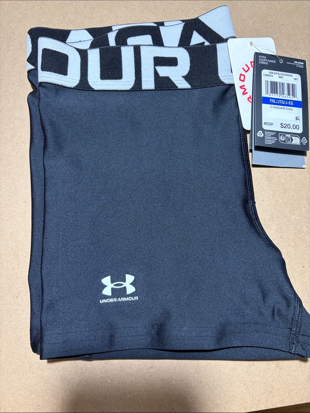 Girls Under Armour HeatGear Shorty 3" - XL